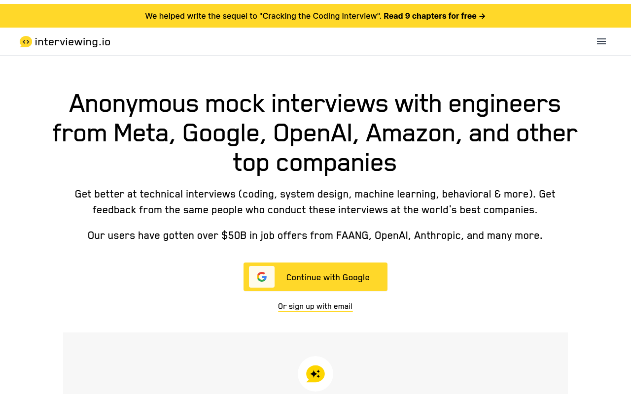 interviewing.io homepage